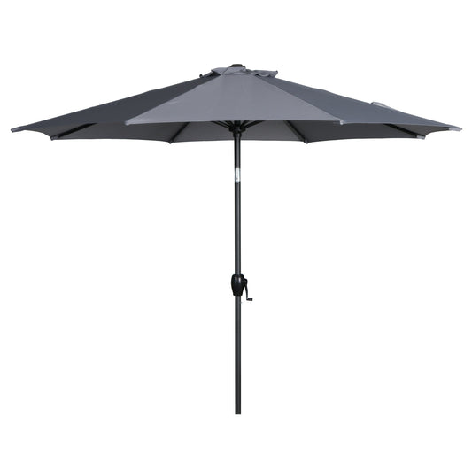 Mainstays 9 Foot Round Umbrella Grey